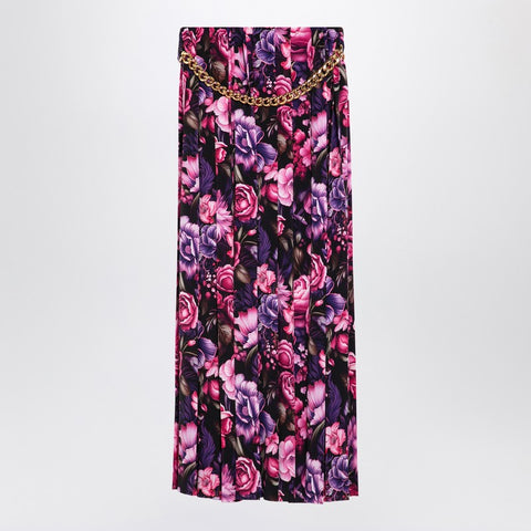 Balenciaga Balenciaga Long pleated floral skirt