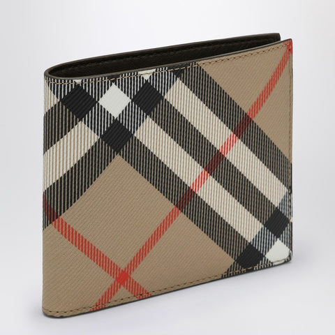 Burberry Burberry Check pattern beige folding wallet