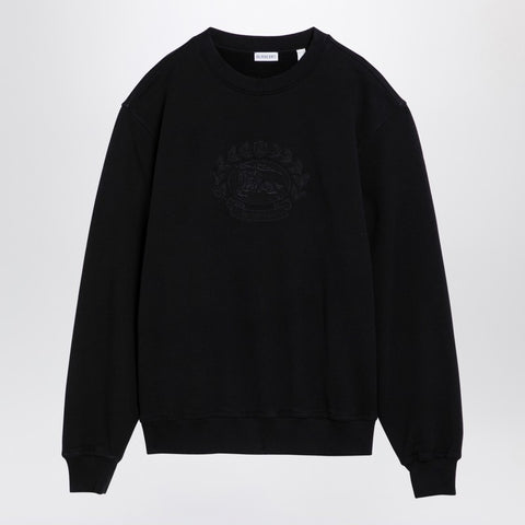 Burberry Burberry Black cotton crew-neck sweatshirt with logo