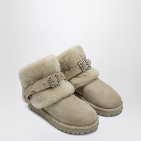 Burberry Burberry Chubby snow boots in suede and beige shearling