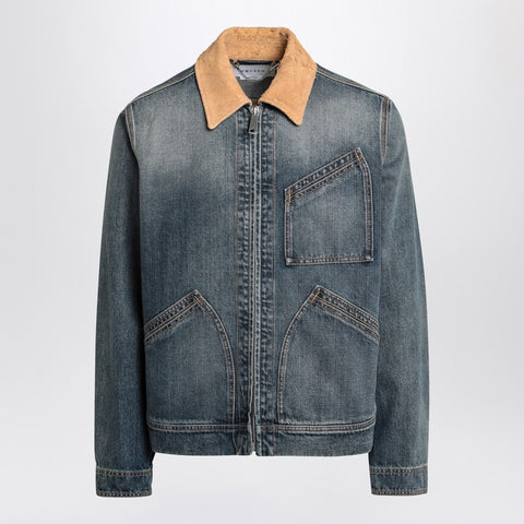 Alexander Mcqueen Alexander McQueen Denim jacket with suede collar