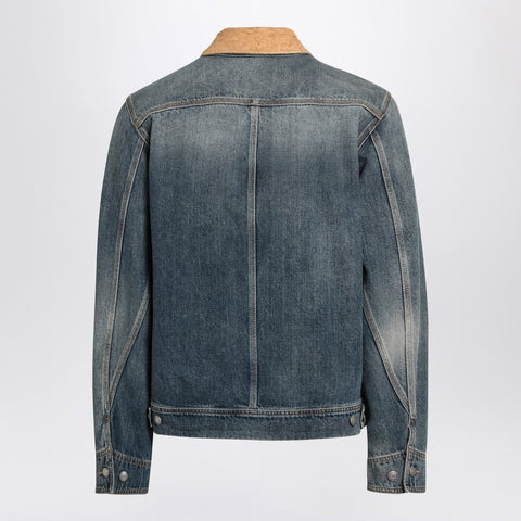 Alexander Mcqueen Alexander McQueen Denim jacket with suede collar
