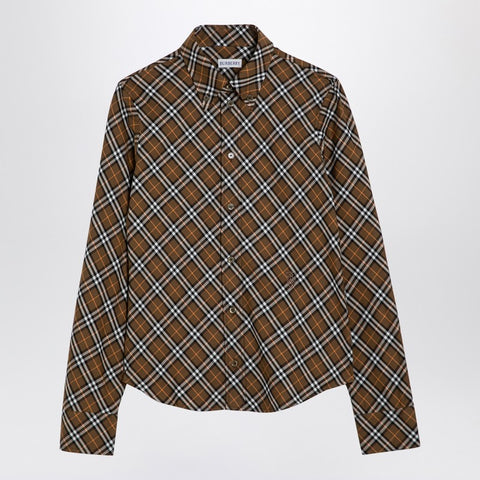 Burberry Burberry Oxid-coloured Check cotton shirt