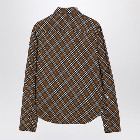 Burberry Burberry Oxid-coloured Check cotton shirt