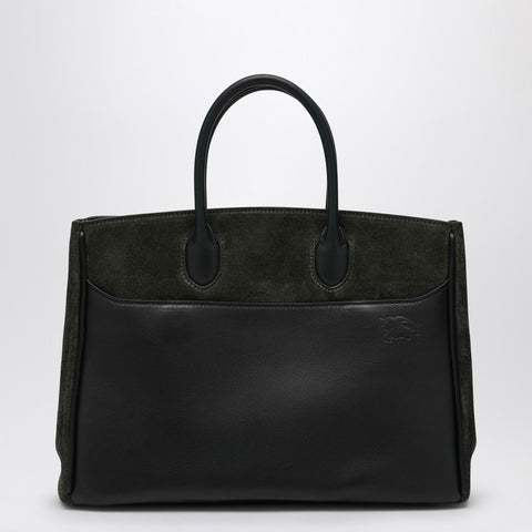 Burberry Burberry Rocking Horse small dark green suede tote