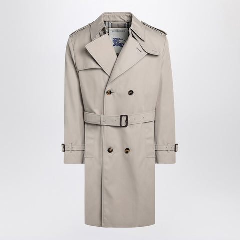 Burberry Burberry Heron-coloured cotton trench coat