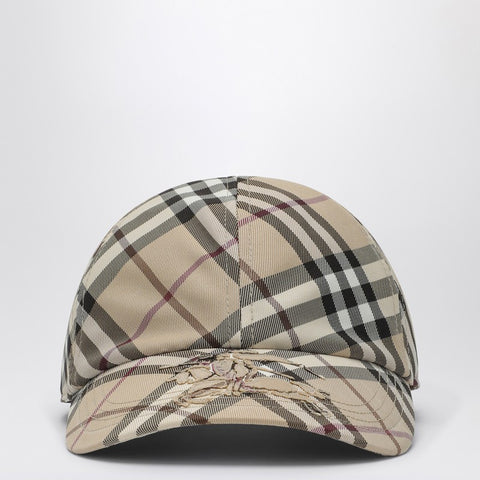 Burberry Burberry Check motif baseball cap with EKD embroidery