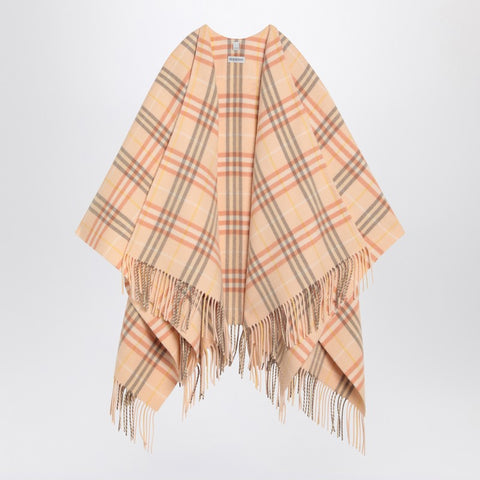 Burberry Burberry Check pattern wool and cashmere cape