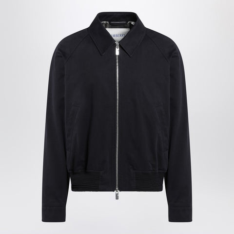 Burberry Burberry Harrington Jacket Navy Blue in Cotton