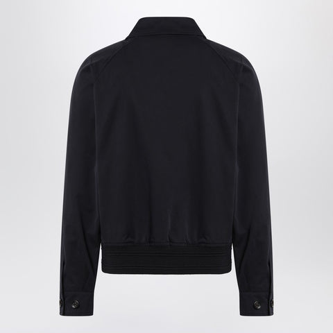 Burberry Burberry Harrington Jacket Navy Blue in Cotton