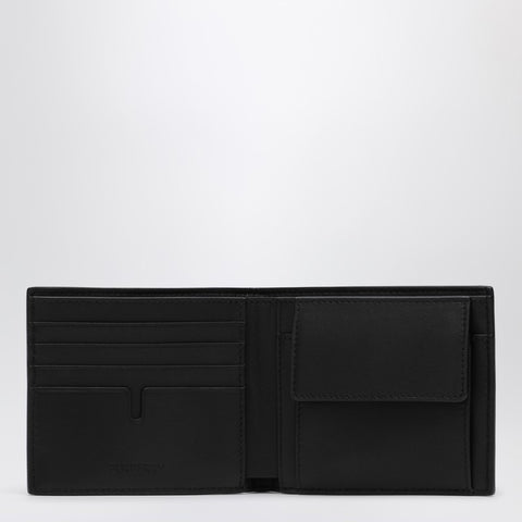 Burberry Burberry Black leather bi-fold wallet Check