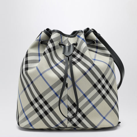 Burberry Burberry Medium bucket bag with Lichen-colour Check pattern