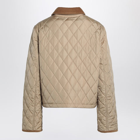 Burberry Burberry Cropped beige quilted nylon jacket