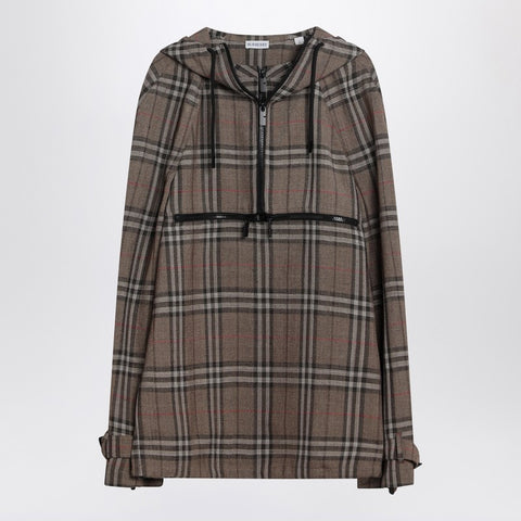 Burberry Burberry Half-zip jacket with Check pattern in silk blend