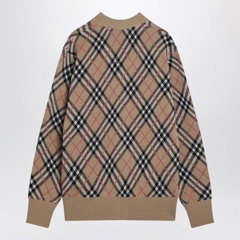 Burberry Burberry Wool and mohair blend check cardigan