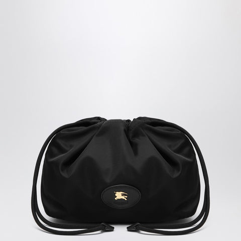 Burberry Burberry Reversible pouch in black nylon with Check pattern
