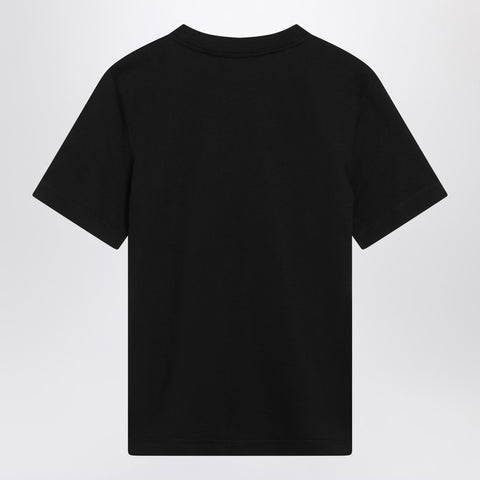 Burberry Burberry Black T-shirt with Equestrian Knight Design