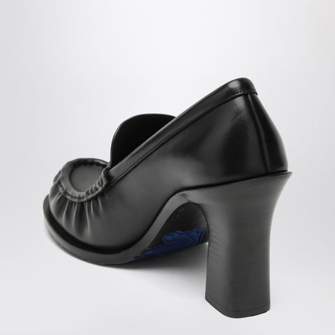 Burberry Burberry Cadet black leather loafers with heel