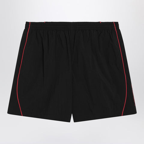 Balenciaga Balenciaga Black technical fabric short with logo