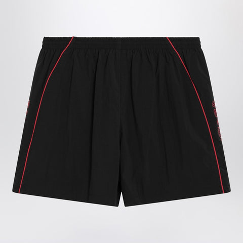 Balenciaga Balenciaga Black technical fabric short with logo