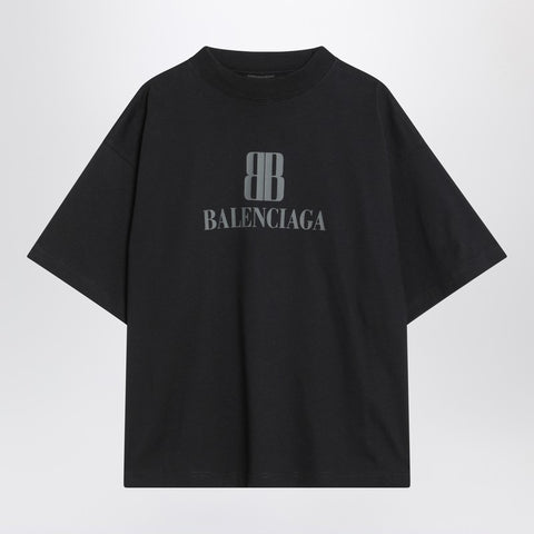Balenciaga Balenciaga Faded black Nano BB Medium Fit T-shirt