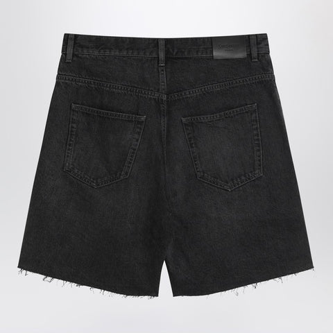 Saint Laurent Saint Laurent Loose black Bermuda shorts in denim