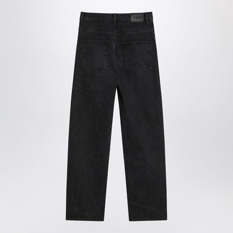 Saint Laurent Saint Laurent Black Carrot-Fit jeans with a washed effect