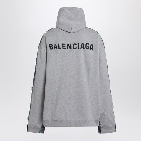 Balenciaga Balenciaga Denim and fleece cotton jacket with logo