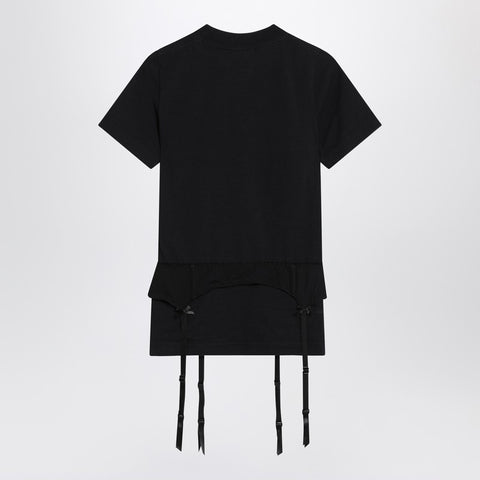 Balenciaga Balenciaga Black jersey stretch lingerie T-shirt
