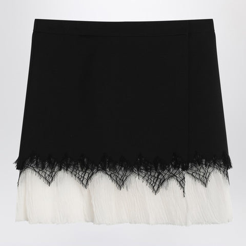 Alexander Mcqueen Alexander McQueen Mini skirt with black/ivory spider lace