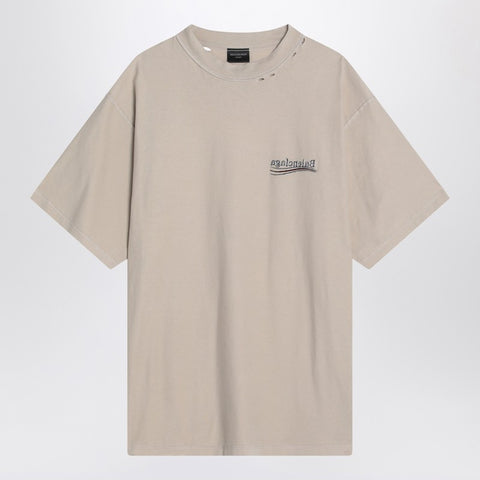 Balenciaga Balenciaga Political Campaign T-shirt beige with distressed details