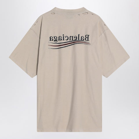 Balenciaga Balenciaga Political Campaign T-shirt beige with distressed details