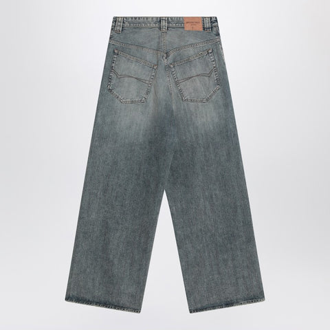 Balenciaga Balenciaga Light washed blue baggy jeans with logo