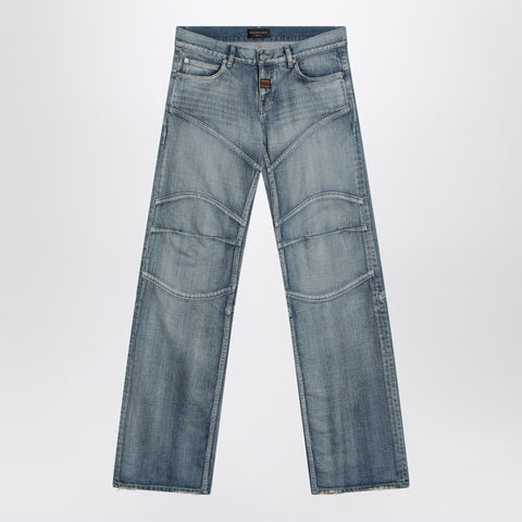 Balenciaga Balenciaga Light washed wide-leg blue jeans