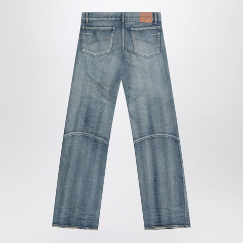 Balenciaga Balenciaga Light washed wide-leg blue jeans