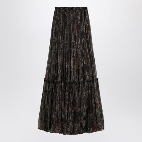 Saint Laurent Saint Laurent Ruffled skirt with Paisley print