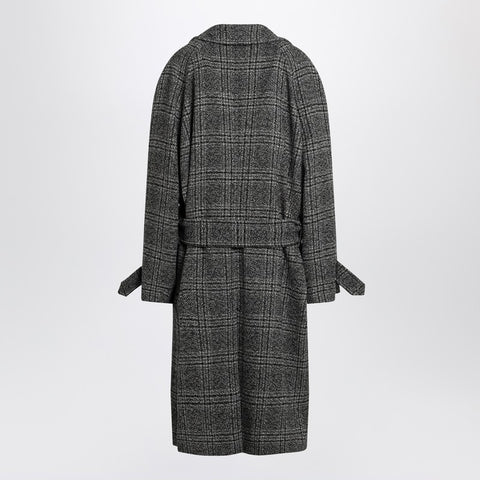 Balenciaga Balenciaga Raglan One Layer coat in black/grey check
