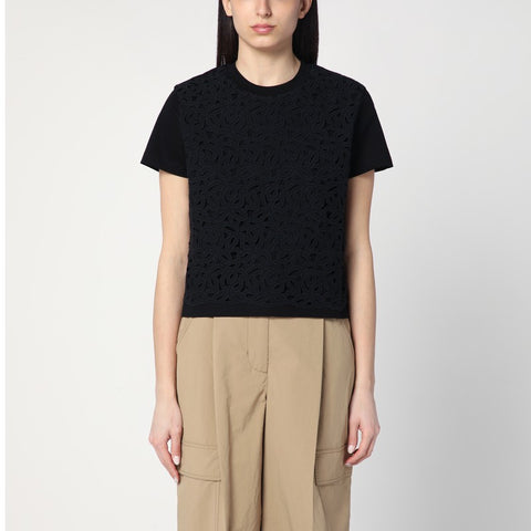 Moncler Moncler Black T-shirt in cotton
