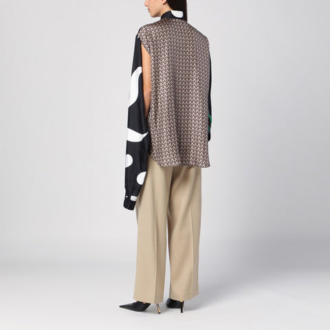 Moschino Moschino Silk patchwork shirt