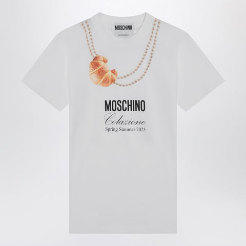 Moschino white Moschino Breakfast T-shirt