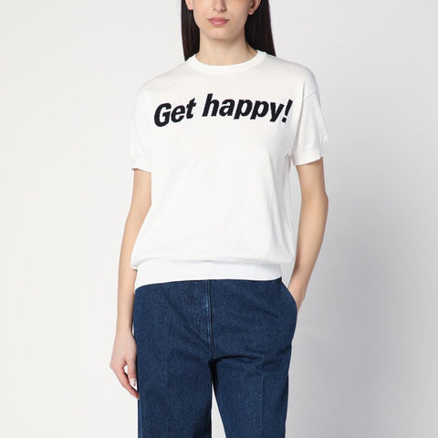 Moschino Moschino Get Happy white cotton sweater