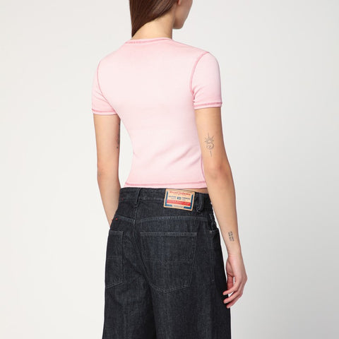 Diesel Diesel T-Ele T-shirt in powder pink stretch cotton