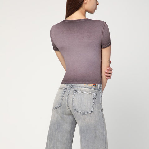 Diesel Diesel T-Ele T-shirt in washed purple stretch cotton