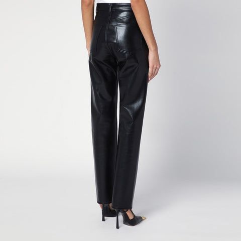 Agolde AGOLDE Black faux leather trousers