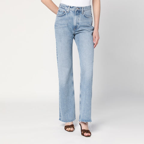 Agolde AGOLDE Faded light blue jeans in regenerated denim