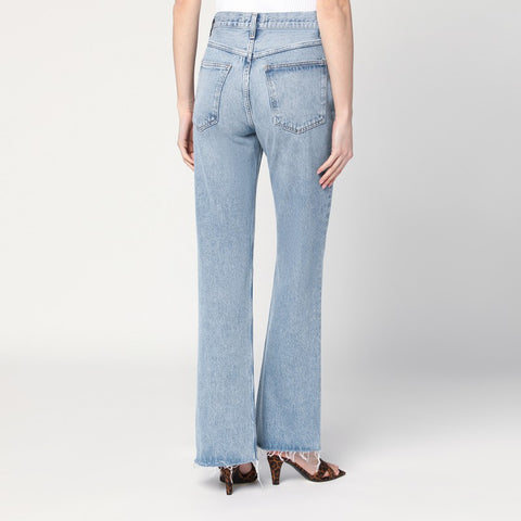 Agolde AGOLDE Faded light blue jeans in regenerated denim