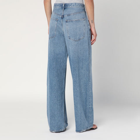 Agolde AGOLDE Wide blue Vana Fold jeans with washed effect