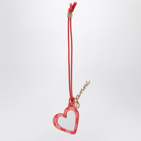 Ganni GANNI Heart-shaped mirror Bou red