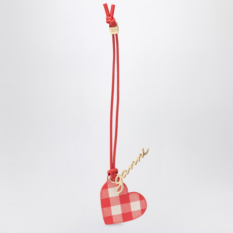 Ganni GANNI Heart-shaped mirror Bou red