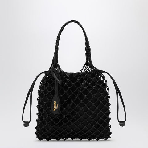 Moschino Moschino Basket Net black nappa bag